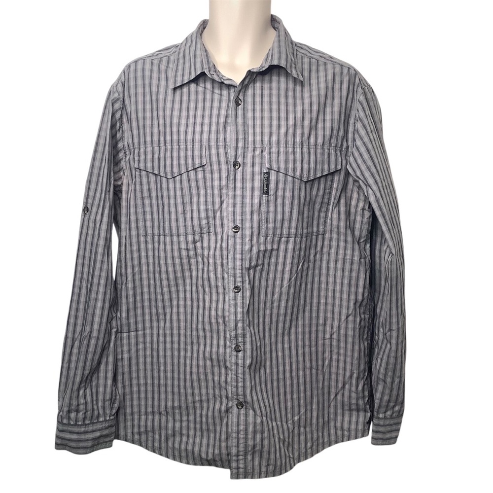 Columbia Omni-Shade Long Sleeve Vented Outdoor Hiking Fishing Shirt Size Large